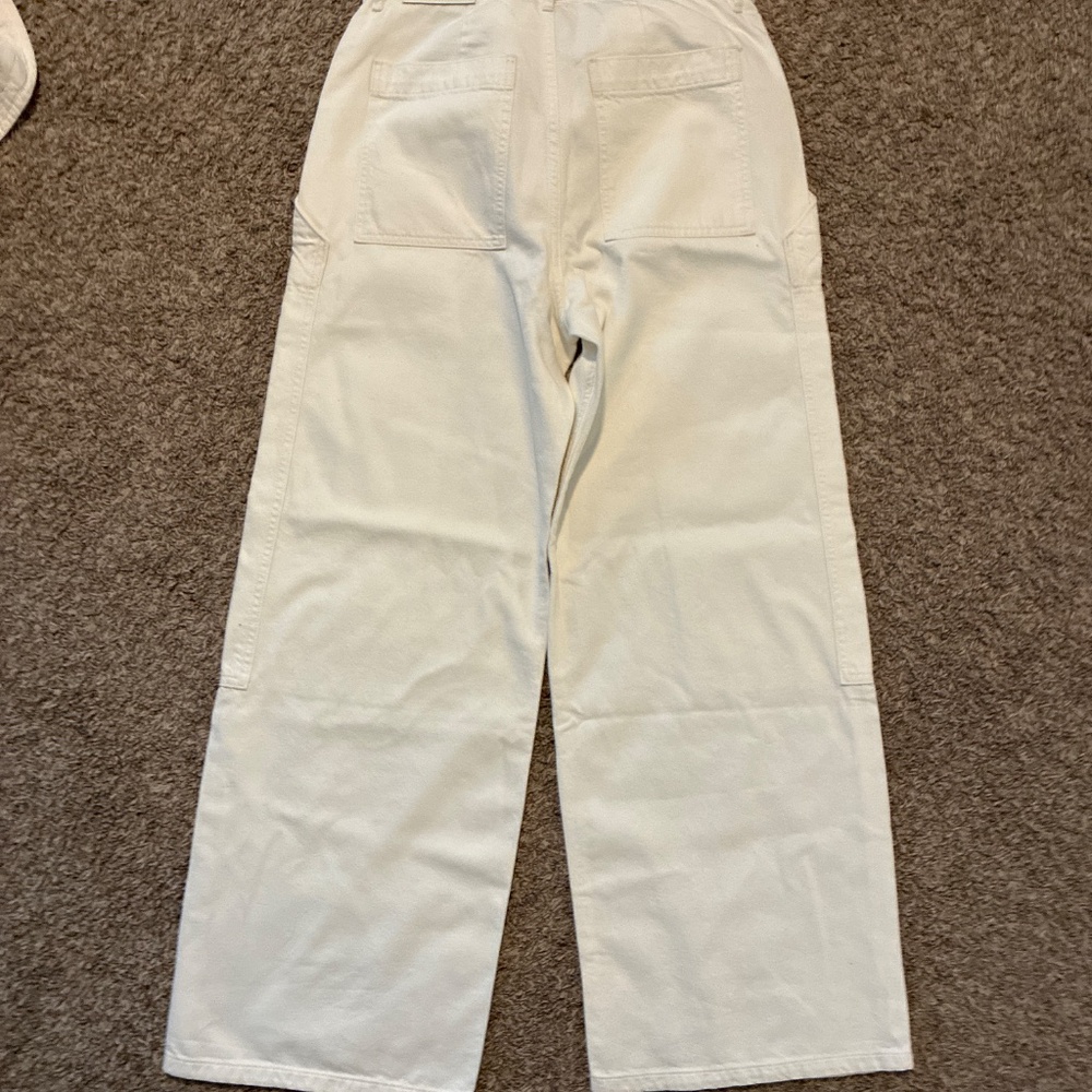 Everlane Cream Wide Leg Jeans - Picture 5 of 7